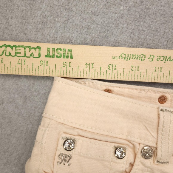 Miss Me Jeans Womens 28 Bubble Gum Skinny Stretch Embellished Cross Denim - Picture 10 of 13